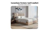 Floor-Standing Padded Decorative Headboard Minimalist Design unattachedstanding Headboard Easy Installation Bed Backrest Wall Protecting for Homeowners, Renters, Adults, Guest Room, Apartment