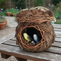 Handmade Artificial Bird Nest Rustic Design Fake Bird Nest Realistic Look for Patio