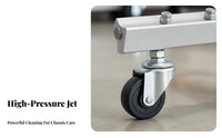 360° Swivel Casters Pressure Washer Undercarriage Cleaner Multi-Nozzle Design Car Underbody Washer Wide Spray Coverage for Driveways, Patios
