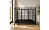 Metal Pet Cage Wheels Portable Pet Cage Square-Tube Frame