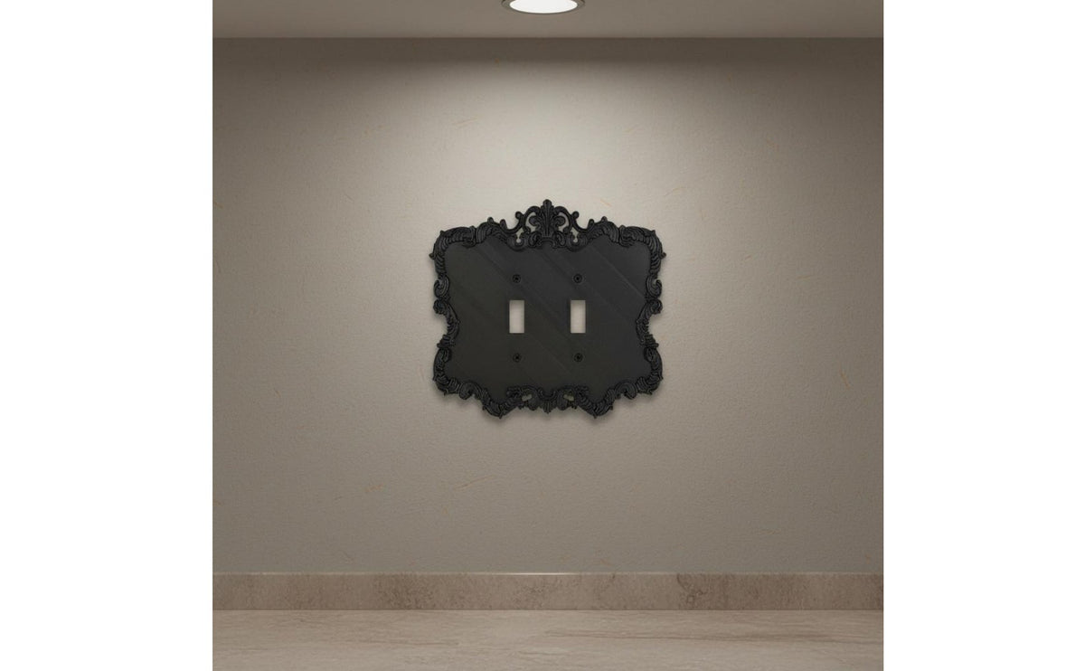 Baroque Switch Plate Frame Luxury Look Baroque Scrollwork Switch Plate 3D Relief Design Ornate Outlet Cover