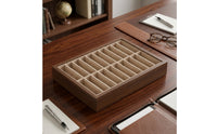 Bracelet Display Tray Walnut-Finish Bracelet Holder Padded for Dressing Table