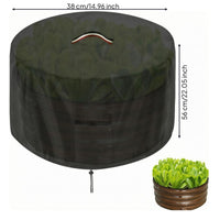 Fitted Top Raised Bed Cover Drawstring Bottom Material Garden Cover Carry Handle Round