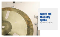 Effect Cymbal, Hi-Hat Cymbal, B20 Alloy Handmade, Drum Kit, Jazz Drum, Hole Pattern, Double Process, Unique Look