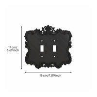 Baroque Switch Plate Frame Luxury Look Baroque Scrollwork Switch Plate 3D Relief Design Ornate Outlet Cover
