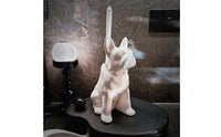 Japanese Dog Toilet Brush Holder Whimsical Ceramic Toilet Brush Holder Compact for Lavatory, Vanity