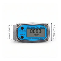 Impeller Stream Meter with Digital Screen Display Electronic Fuel Stream Meter with Digital Screen Display Compact for Liquid Measurement