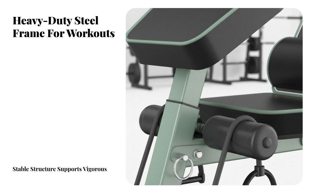 Foldable Exercise Bench Compact Design Sit up Bench Stable for Indoor