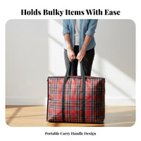 Oversized Large Moving Bag Waterproof Large Moving Bag Sturdy Duty Storage Tote with Handles Sturdy Woven Material Packing Tote