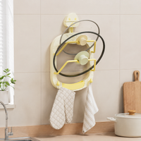 Lid Rack, Kitchen Supplies, Cutting Board Temporary Holder, Wall Storage, No Drilling Required, Holder