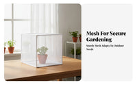 Breathable Barrier Plant Cover Light-Transmitting Plant Protection Net Reinforced Seams Net Cover Framed Enclosure for Gardeners, Potted Plants, Garden