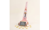 Toy Vacuum Cleaning Machine Interactive Wooden Toy Vacuum Child-Sized for Young Children, Daycare