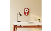 Day Date Clock Decorative Operated Wall Clock Double Dial Home Decor for Living Room
