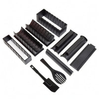 10 Pieces Hand Tools Sushi Making Kit Rectangular Rice Mold Set for Home Kitchen