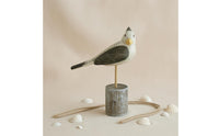 Tabletop Bird Ornament Hand-Painted Carved Wooden Bird Decor Farmhouse House Decoration