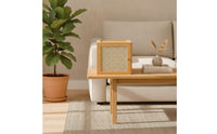Cabinet with Cane Front Modular Stackable Storage Cabinet Rattan Stackable Storage Unit for Small Areas, Living Room, Study