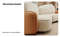 Curved Couch curved Shape Curved Settee Comfortable Seating Sofa for Interior Designers, Apartment Dwellers, Reception Area, Living Room, Small Spaces
