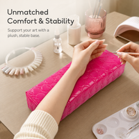 PU Leather Nail Art Hand Pillow & Mat Set, Waterproof, Durable, 8 Colors Available
