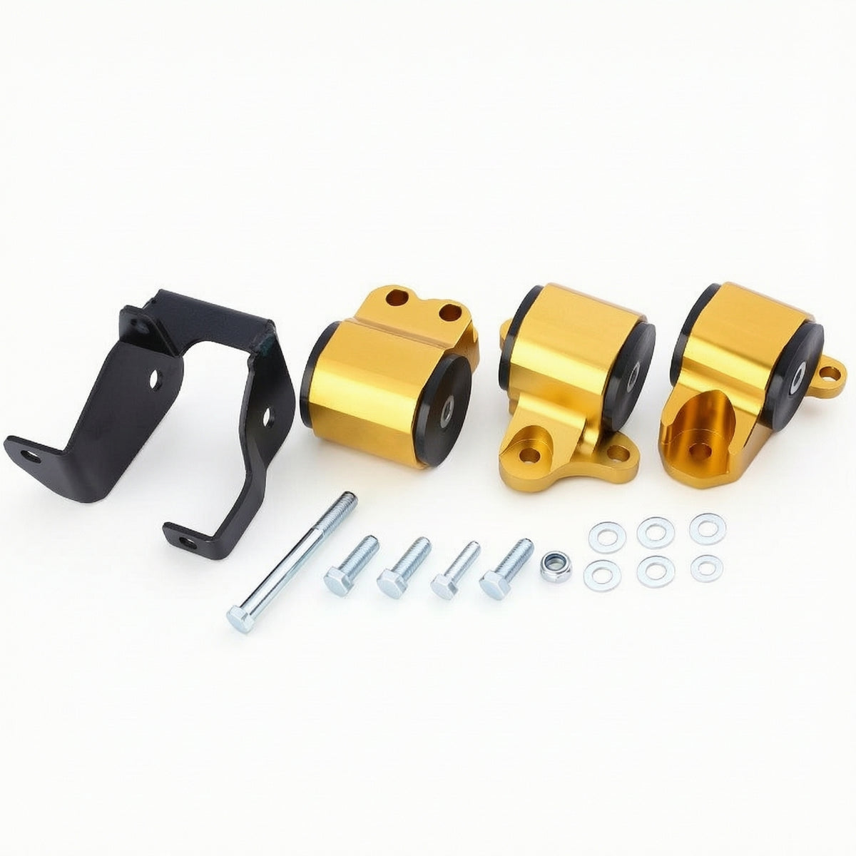 Engine Mount Bracket Aluminum Alloy Engine Bracket with Hardware 3 Hole for Cars Enthusiasts, Mechanics, Garage Projects