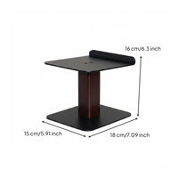 Wooden Desktop Speaker Wooden Base Finish Computer Speaker Holder Space-Saving for Office
