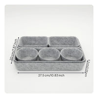 8 Pieces Felt Organizer Removable Felt Storage Box Soft-Sided for Dressers