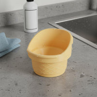 Fall-Resistant to Falling Resistant Ice Cream Cone Bird Bowl Secure Mount Hanging Bird Food Cup Easy to Install Budgie Feeder Cup Long-Lasting ABS Material for Travel Cages