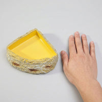 Textured Resin Tortoise Food Bowl and Tortoise Water Bowl, Stable Base Tortoise Bowl for Tortoise Rock-Like Habitat Decor