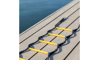 Long-Lasting Rope Ladder with Resin Rungs Non-Slip Marine Rope Ladder Compact Portable for Boaters, Boats, Yachts, Docks