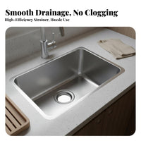 Mini Stainless Steel Sink Brushed Finish Small Single Bowl Sink Wash Basin for RV Owners, Homeowners, Kitchen, Restaurant, Outdoor