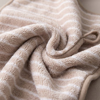 Striped Coral Fleece Dish Cloths, 30x30cm Non-linting Cloth for Pots and Bowls, Sturdy High Absorbency Kitchen Wipes with Handy Hanging Loop