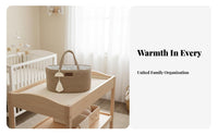 Diaper Carrier Organizer Foldable Portable Diaper Basket Portable Nursery Storage Bin Stylish Design Nursery Carrier With