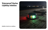 2 Pieces LED Boat Navigation LED Fixture Navigation Lights Waterproof Red Green Side Light for Fishermen, Sailing, Boating, Fishing