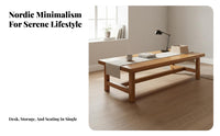 Nordic Design Long Table Versatile Design Large Multi-Person Study Desk Stable and Hard-Wearing Multifunctional Living Room Table for Students