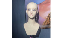 Female Mannequin Head with Shoulder Realistic Hairpiece Head Sturdy Beauty Display