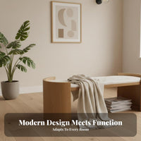 Nordic design Fabric Top Entryway Stool firm Wood Frame Upholstered Bench adaptable Use Accent Seating Modern Design for Homeowners, Interior Designers, Renters, Bedroom, Hallway, Living Room