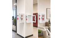 Wall-Mounted AED Cabinet Metal Cabinet White for Schools, Factories