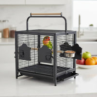 Car Mount Bird Enclosure with Perch Pet Supply Easy Transport for Outdoor