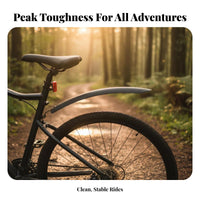 2 Pieces Paved Mountain Bike Mudguard Waterproof Mountain Bike Fenders Extended Cycle Mudguard Set Long-Lasting Material