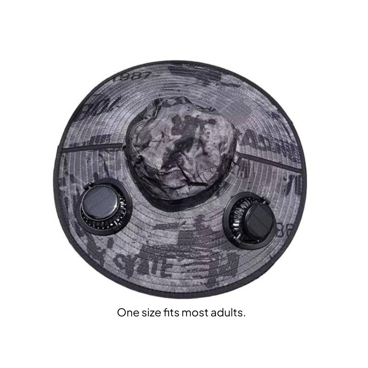Adjustable Wind Speed Solar Powered Fan Hat Lightweight Wide Brim Sun Hat with 2 Fans Breathable Mesh Outdoor Headwear for Beach