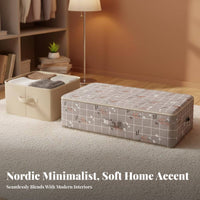 Foldable Fabric Storage Drawer Reinforced Handles Underbed Storage Bag for Attic