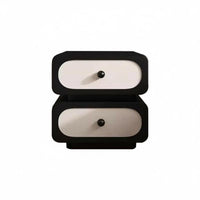 Creamy Aesthetic 2-Drawer Nightstand Modern Design 2-Drawer Bedside Table adaptable Use Bedroom Furniture Stable sturdy for Apartment Dwellers, Homeowners, Small Spaces, College Dorm, Living Room, Entryway