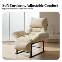 Foldable Design Transformable Lounger Sit and Lie two-in-oneUse Deep Seat Lounger Multi-Functional Lounge Chair Adjustable Backrest for Office Workers, Students, Nap Time, Living Room, Bedroom, Apartment