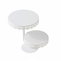 Lace Border 2 Tier Dessert Stand Multi-Functional Tiered Serving Stand Metal Food Display Rack for Wedding, Afternoon Tea, Party, Buffet