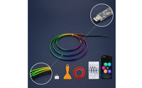 Car Ambient Lighting Kit Flexible Acrylic Neon Strip Lights Car Interior Lights Slim for Drivers, Dashboard, Center Console
