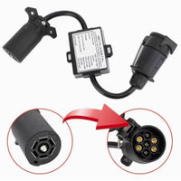 7-Pin to a 7 Pin Adapter Molded Trailer Wiring Adapter Black for Towing