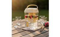 Faucet Design Cold Water Jug with Tap Wide Mouth Cold Beverage Container with Tap Large Capacity Beverage Container for Summer