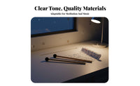2 Pieces Rubber Head Steel Resonator Drum Mallet Wooden Handle Resonator Drum Beater Clear Tone Percussion Accessory Full Resonant Sound for Musicians, Percussionists, Music Students, Meditation, Mindfulness Studio, Practice Session, Home