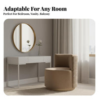 Minimalist design rotating Vanity Chair Elegant Design Plush rotating Armchair Soft Upholstery Upholstered Seat Comfortable Padding for Women, Interior Designers, Homeowners, Bedroom, boudoir, perusing corner, Home Office