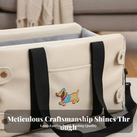 Detachable and Washable Center Console Pet Seat Built-in Safety Leash Center Console Pet Bed Adjustable Straps for Road Trips, Outdoor, Home