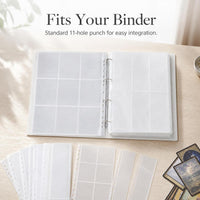A4 Photo Album Pages for Postcards, Photocards, and Collectibles - Single-Sided Storage for 3, 4, 5, 6-inch Photos